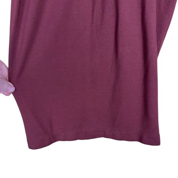Universal Standard Culottes Size 14/16 Burgundy Pull On Wide Leg Pockets Stretch - Picture 3 of 8